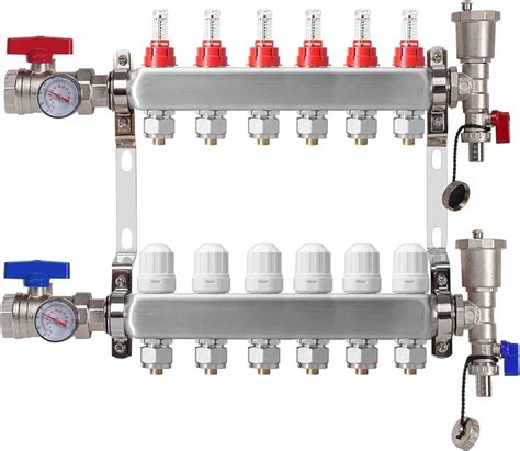 Ivar Stainless Steel Hydronic Manifold For Radiant Floor Off