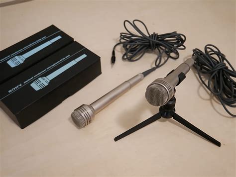 Sony ECM 250 Electret Microphone 1978 PAIR Reverb