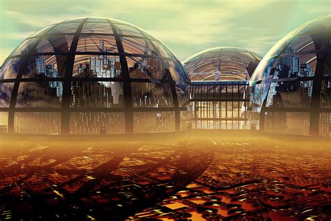 Domed Futuristic City Photograph by Carol & Mike Werner - Fine Art America