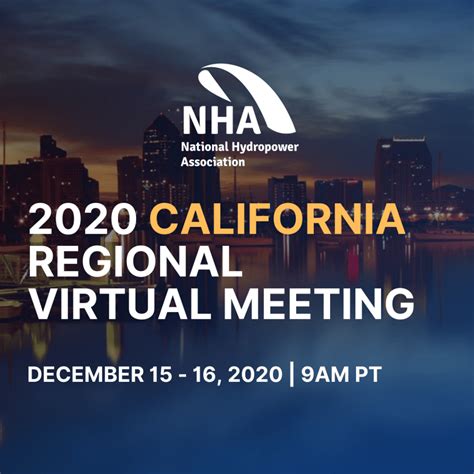 2020 NHA California Regional Virtual Meeting National Hydropower