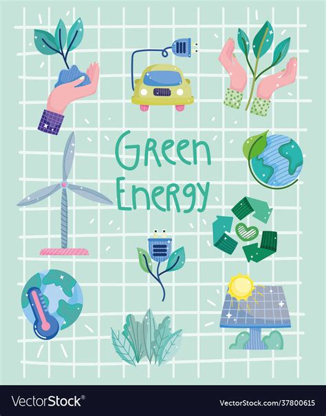 Green Energy Poster Royalty Free Vector Image Vectorstock