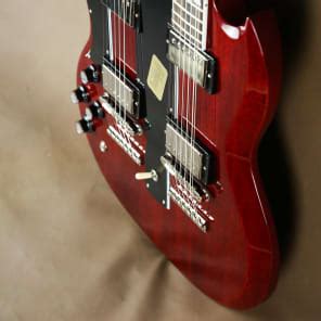 Gibson Custom EDS 1275 Lefty Heritage Cherry Doubleneck Left Reverb