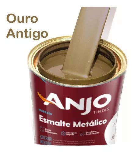 Tinta Ouro Antigo Esmalte Sint Tico Metalico Plus L Anjo R Em