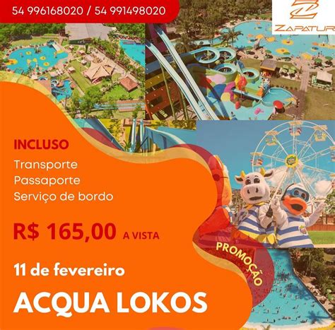 Acqua Lokos De Fevereiro Zapatur Viagens E Turismo Empresa De