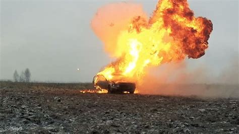 Car Explosion Field Slow Motion X4 Stock Footage Video (100% Royalty ...