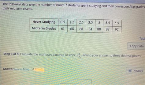 Solved The Following Data Give The Number Of Hours 7