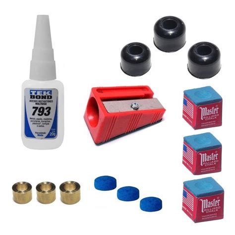 Kit Reparo Para Tacos De Sinuca E Bilhar Profissional Shopee Brasil