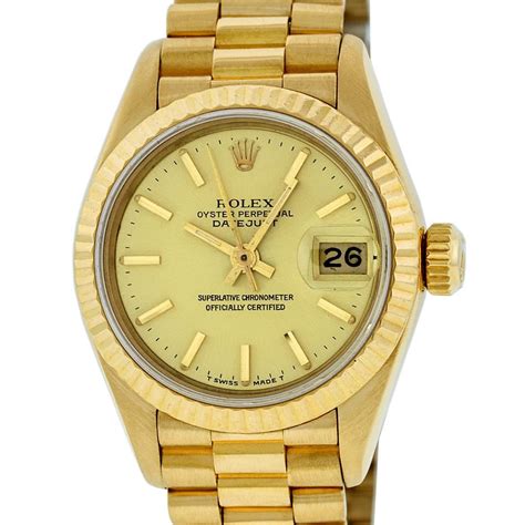 Rolex 18kt Gold President Ladies Watch