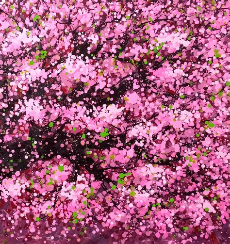 Cherry Blossom Von Phuong Hoang Malerei Acryl Auf Leinwand