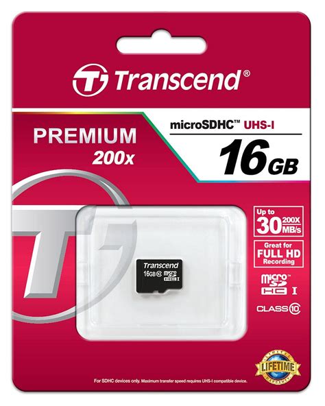 Transcend 16GB MicroSDHC Class10 TS16GUSDC10 TSBOHEMIA CZ