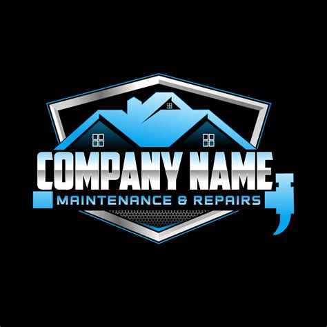 Property Maintenance Logo Design on Black Background 32477762 Vector ...