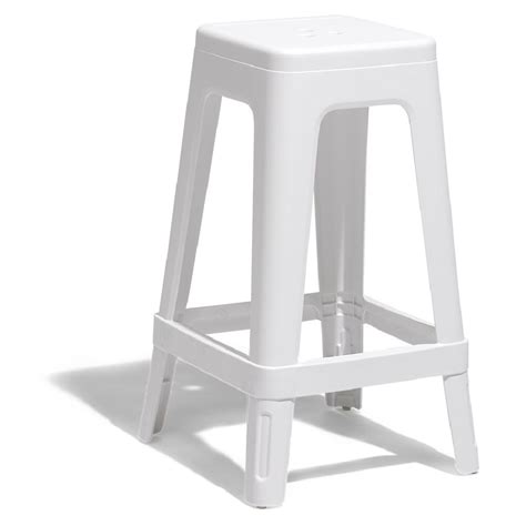 Tabouret De Jardin En Plastique Blanc Gifi