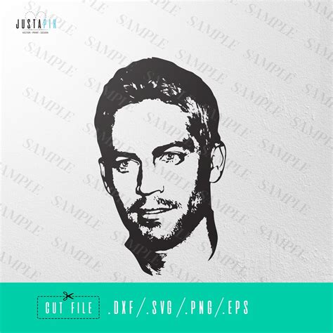 Paul Walker File For Cricut Svg Movie Actor Vector Etsy