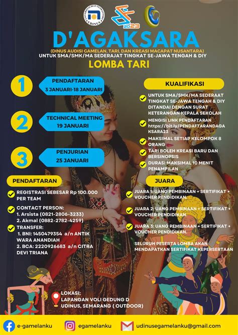 DINUS AUDISI GAMELAN DAN KREASI TARI NUSANTARA DAGAKSARA DinusFest