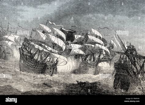 Sir Francis Drake Attacking The Spanish Armada 1588 From British