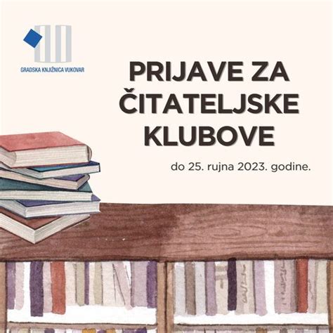 Prijave za ljubitelje čitanja i dobrog razgovora čitateljski klubovi