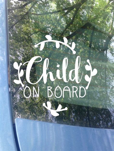 Kids On Board Car Decal Baby Car Decal Baby Shower T Etsy