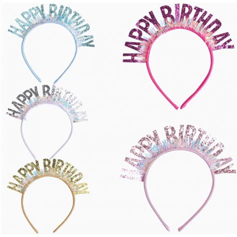 Diadema Happy Birthday Con Papel Tornasol