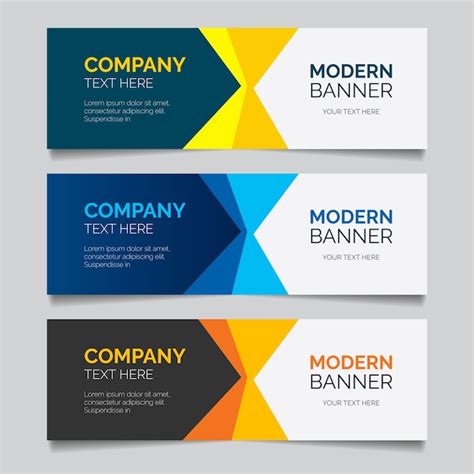 Premium Vector Modern Editable Banner Design Template For Company Brand