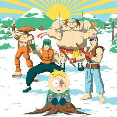 Cartoon Characters Standing In The Snow With One Holding An American