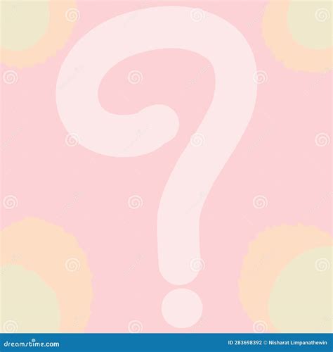 Question Mark Back Ground In Pink Theme Stock Illustration