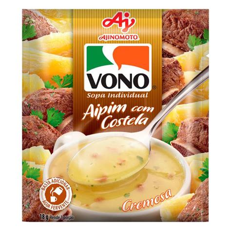 Sopa Individual Cremosa Aipim Costela Vono Sach G Cato