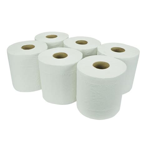 Essentials Premium Ply White Centre Feed Rolls Mm X M Brosch