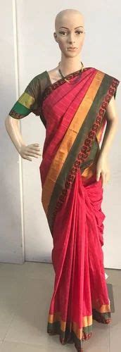 Silk Half Fine Zari Gold Arani Pattu Saree Construction Type Machine