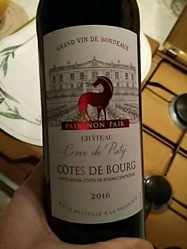 Les Vignerons de Tutiac Château Croix de Paty Pair Non Pair Côtes de