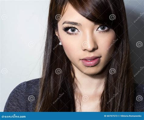 Beautiful Asian Young Woman With Flawless Skin Stock Image Image Of