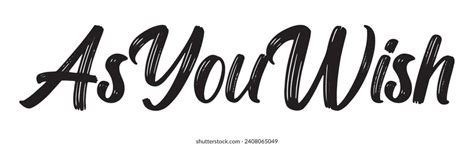 You Wish Text On White Background Stock Vector Royalty Free