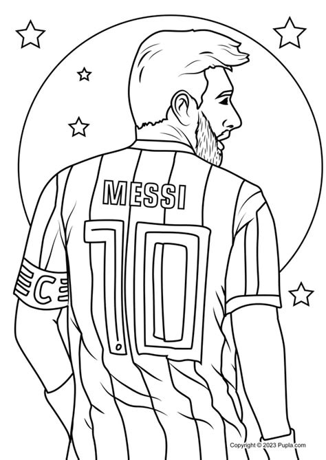 Dibujo Para Colorear Lionel Messi N Mero P Ginas Para Colorear