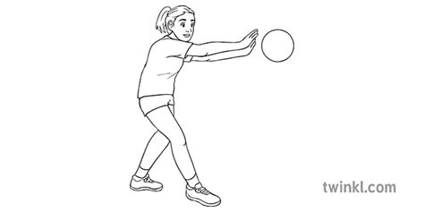 chest pass step 3 netball sport pe secondary bw rgb - Twinkl