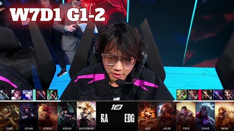 EDG Vs RA Game 2 Week 7 Day 1 LPL Spring 2023 Edward Gaming Vs