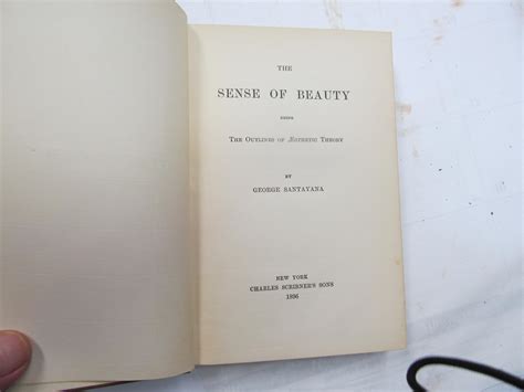 The Sense of Beauty by George Santayana: Good Hardcover (1896) 1st Edition | South Willington ...