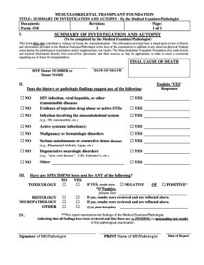 Fillable Online MTF Autopsy Release Form Musculoskeletal Transplant