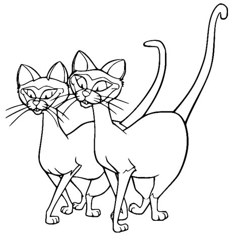 Lady And The Tramp Cats Coloring Pages