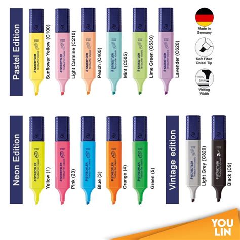 Staedtler Textsurfer Classic Pastel Highlighter Highli