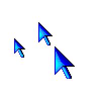 3D Blue Cursors