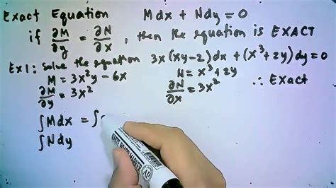 Exact Equation Examples Youtube