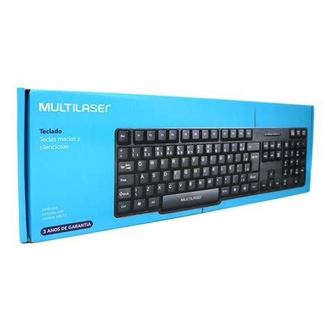 Teclado Multilaser TC213 USB ABNT2 Slim Preto eFácil