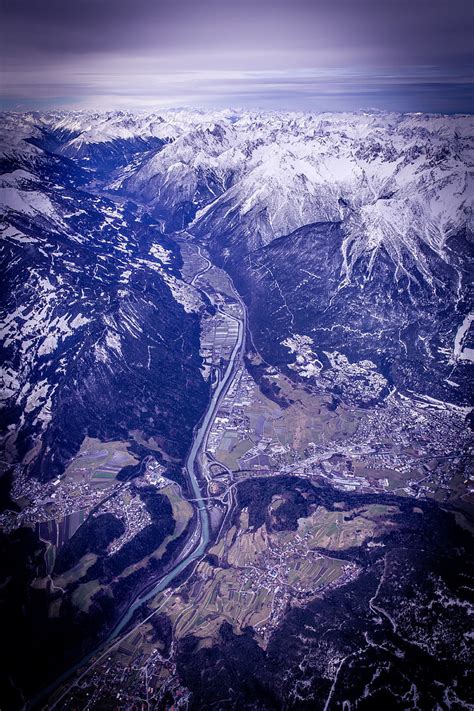 Free photo: aerial view, bird's eye view, mountain range, mountains ...