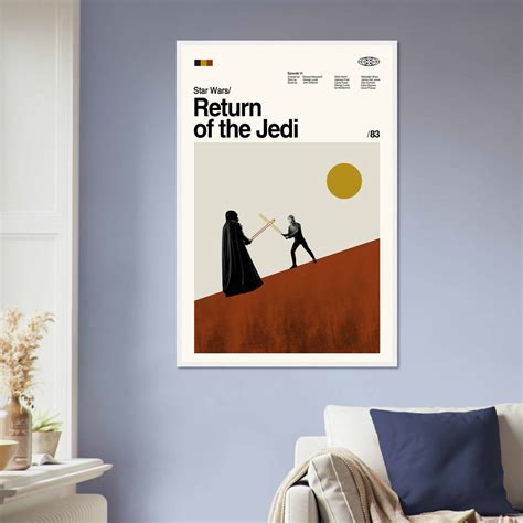 Return of the Jedi Film Poster, Return of the Jedi Retro, Star Wars ...