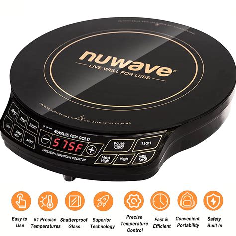 Nuwave Precision In Portable Induction Cooktop Adjustable Temp