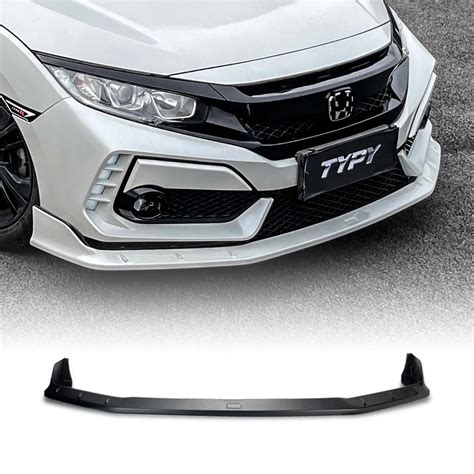 Front Bumper Lip Spoiler Para Honda Civic 10th Gen Side Splitter Body