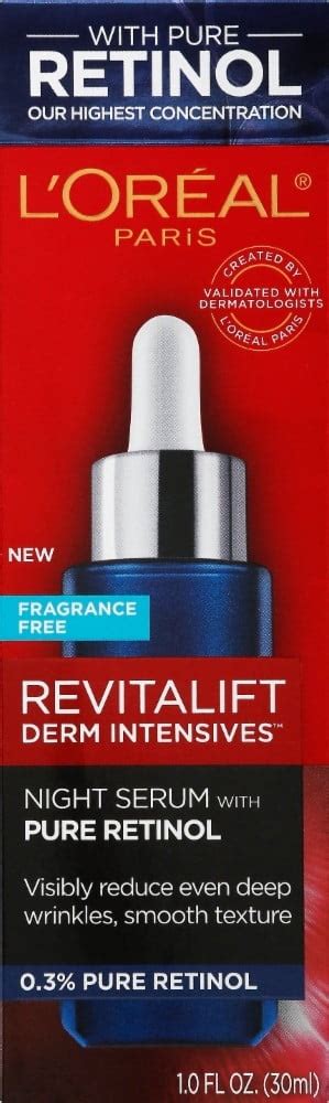 Loreal Paris Revitalift Derm Intensive Night Serum With Pure Retinol Bright Face Fragrance