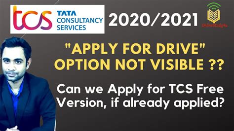 TCS NQT 2020 2021 Apply For Drive Option Not Visible Can We Apply