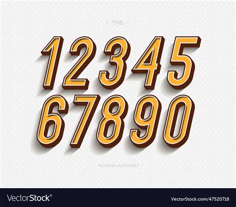 Set of numbers modern typography Royalty Free Vector Image