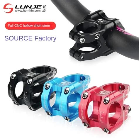 LUNJE 35mm MTB Bike Stem Short Handlebar Rods Aluminum Alloy Handlebar