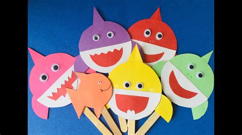 Baby Shark Craft And Puppet Theater Youtube